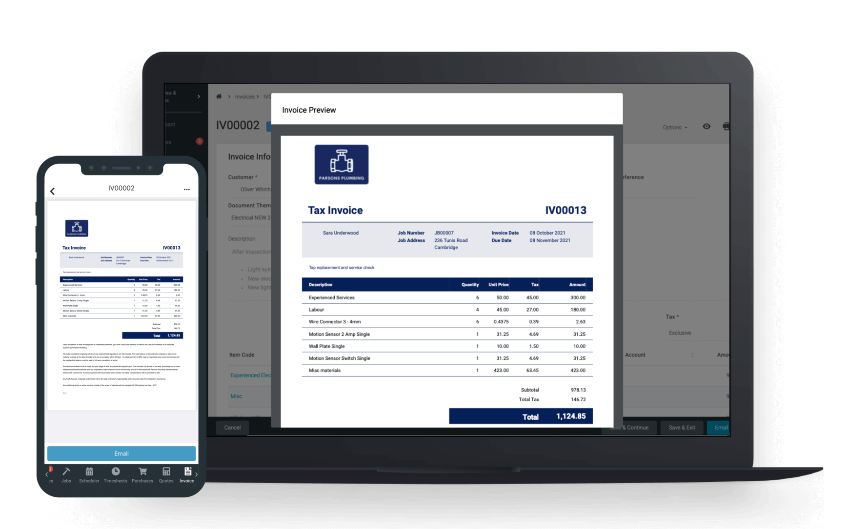 Invoice Templates For Landscapers Try Free Tradify 